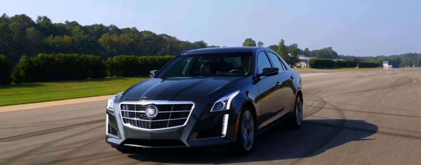 Black 2014 Used Cadillac CTS on track