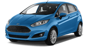 Blue Used Ford Fiesta angled left