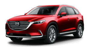 Dark red Used Mazda CX-9 angled left