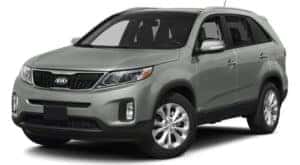 Gray Used Kia Sorento angled left