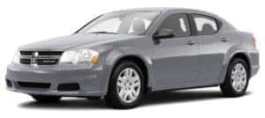 Gray Used Dodge Avenger angled left