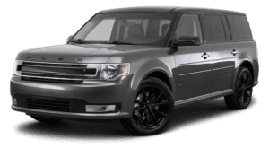 Gray Used Ford Flex angled left