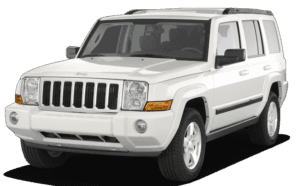 White 2010 Jeep Commander on white background