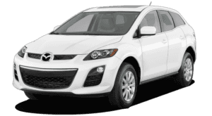 White 2010 Mazda CX7 on white background