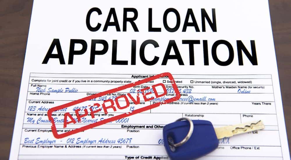 An application for buy here pay here financing approved