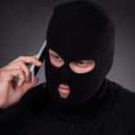Thief using a stolen mobile phone