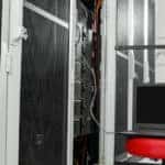 Modern interior of server room, Super Computer