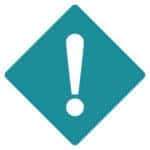 Error icon from Primitive Set. This isolated flat symbol is drawn with soft blue color on a white background, angles are rounded.
