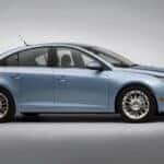 A 2011 Chevy Cruze from the side.