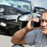 upset driver man after car crash