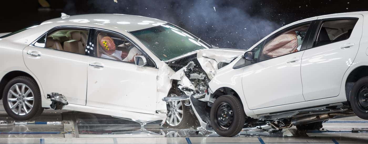A crash test being performed.