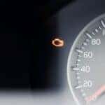 A check engine light illuminated.