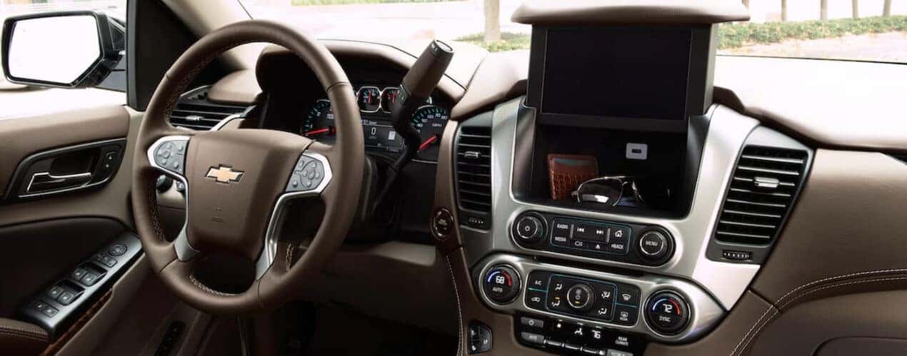 The brown dash in a 2016 Chevy Tahoe.