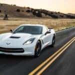 A white 2016 Chevy Corvette.