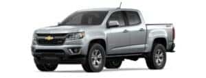 A silver 2017 Chevy Colorado Z71 is angled left.