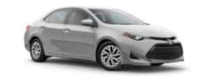 A silver 2017 Toyota Corolla is angled right.