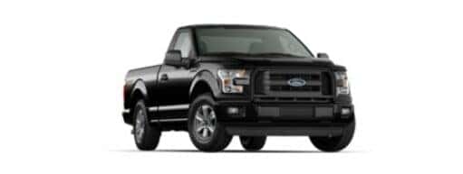 A black 2017 Ford F-150 XL is angled right.
