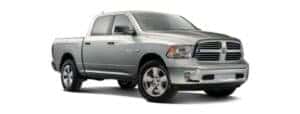 A silver 2017 Ram 1500 is angled right.