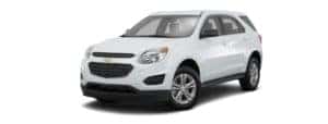 A white 2017 Chevy Equinox is angled left.