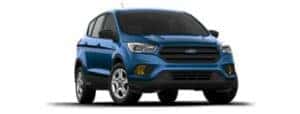 A blue 2017 Ford Escape SE is angled right.