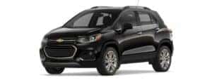 A black 2017 Chevy Trax 1LZ is angled left.