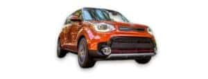 A red 2017 Kia Soul is angled right.