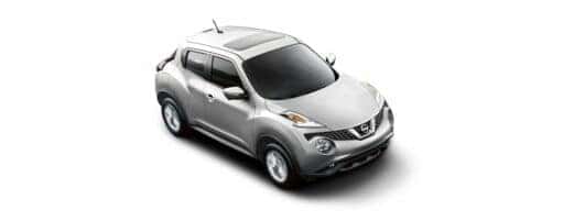 A silver 2017 Nissan Juke is angled right.