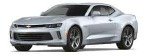 A silver 2017 Chevy Camaro 2LT is angled left.