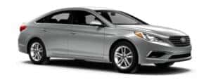 A silver 2017 Hyundai Sonata SE is angled right.