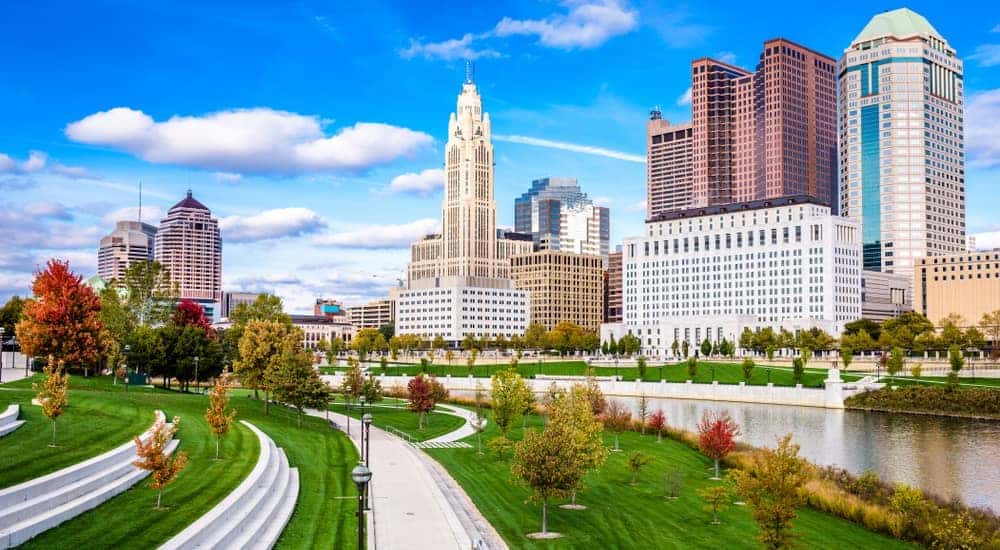 A park is shown near a buy here pay here in Columbus Ohio