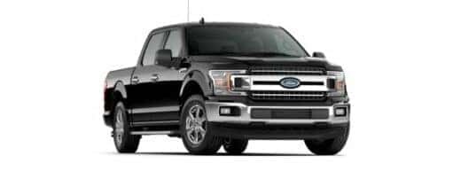 A black 2018 Ford F-150 XLT is angled right.