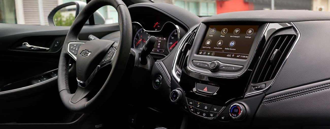 Black leather 2019 Chevy Cruze interior