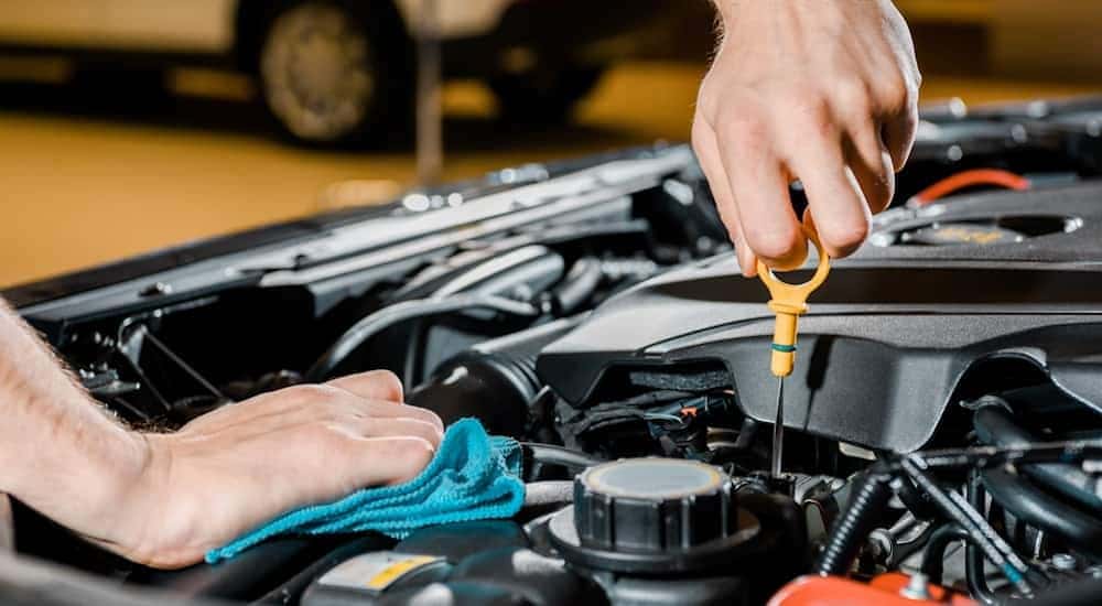 A tech performs a quick lube McCluskey Chevy