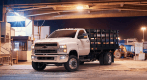 A white 2019 Chevy Silverado 4500HD work truck is one of the finest work trucks for sale Cincinnati has to offer.
