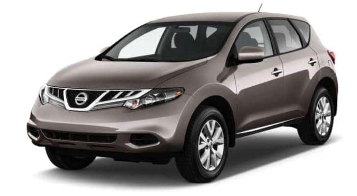 A 2013 used Nissan Murano is angled left.