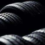This is a row of tires that are similar to discounted tires in Cincinnati, OH.