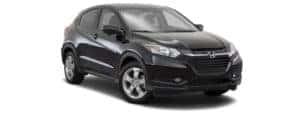 A black 2017 Honda HR-V is facing right.