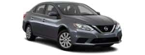 A 2017 grey Nissan Sentra is facing right.