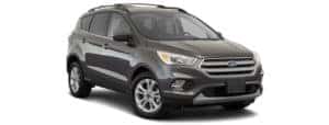 A black 2018 Ford Escape is facing right.