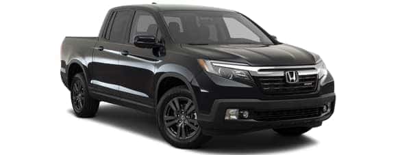 A black 2018 Honda Ridgeline is facing right.