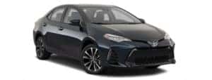 A black 2018 Toyota Corolla facing right.