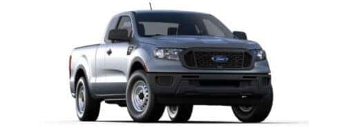A silver 2019 Ford Ranger XL is angled right.