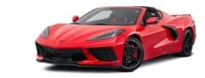 A red 2020 Chevy Corvette 3LT is angled left.