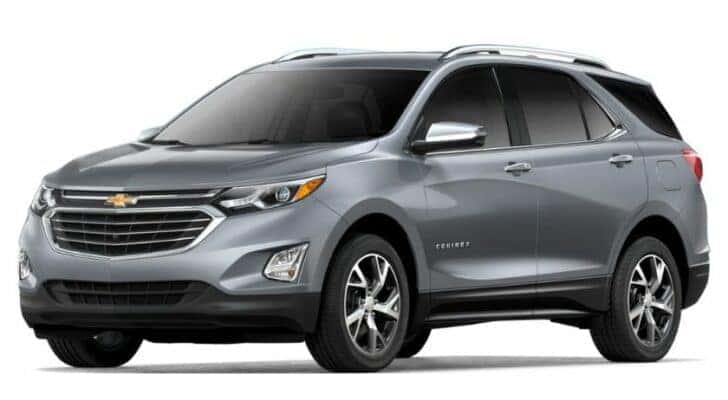 A silver 2020 Chevy Equinox 1LZ is angled left.