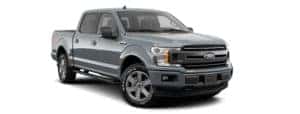 A grey 2020 Ford F-150 is facing right.