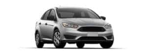 A silver 2017 Ford Focus S is angled right.