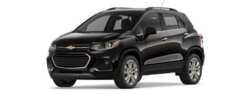 A black 2020 Chevy Trax 1LZ is angled left.