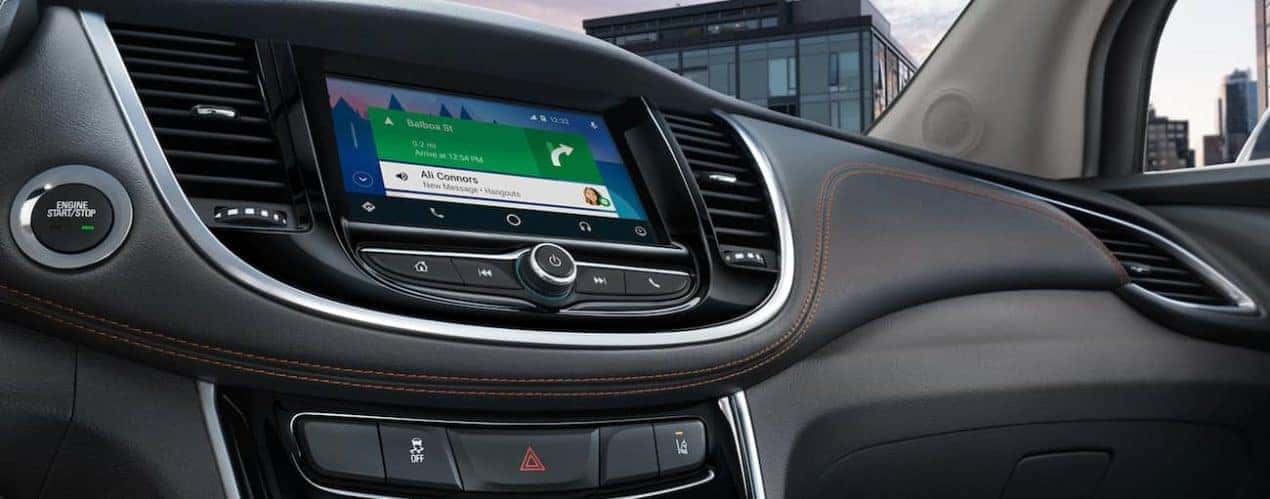 The infotainment screen on a 2020 Chevy Trax is shown.