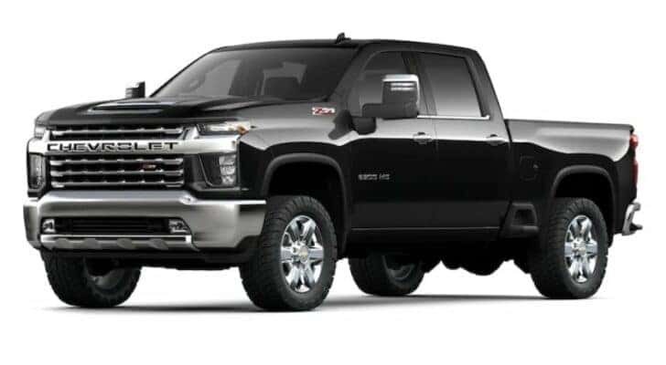 A black 2021 Chevy Silverado 2500 HD Z71 is angled left.