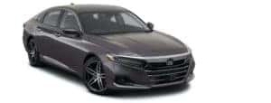 A dark gray 2021 Honda Accord is angled right.